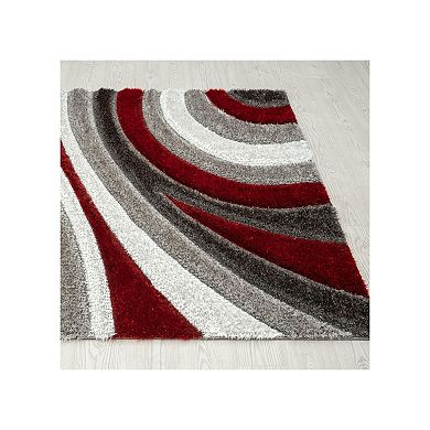 Luxe Weavers Modern Shag Geometric Area Rug