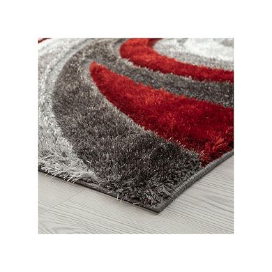 Luxe Weavers Modern Shag Geometric Area Rug
