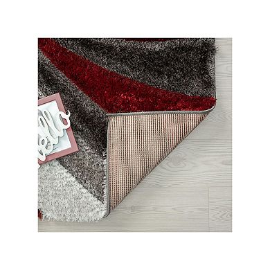 Luxe Weavers Modern Shag Geometric Area Rug