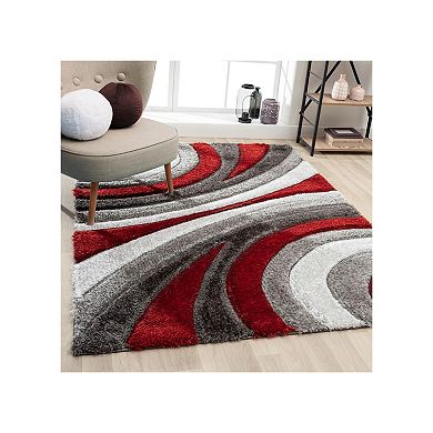 Luxe Weavers Modern Shag Geometric Area Rug