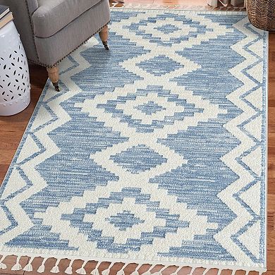 Luxe Weavers Southwestern Diamond Fringe Area Rug