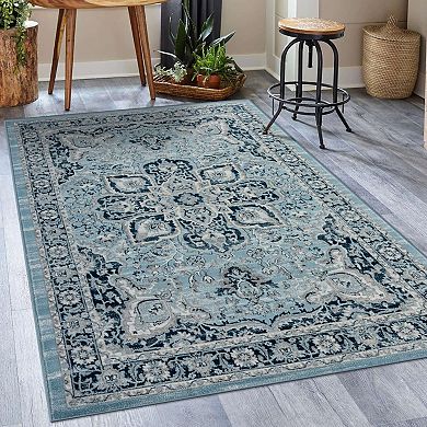 Luxe Weavers Traditional Medallion Floral Area Rug