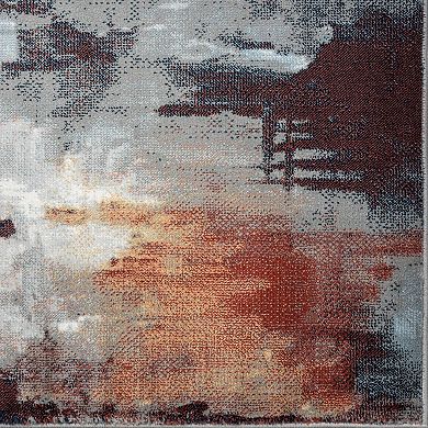 Luxe Weavers Distressed Abstract Area Rug