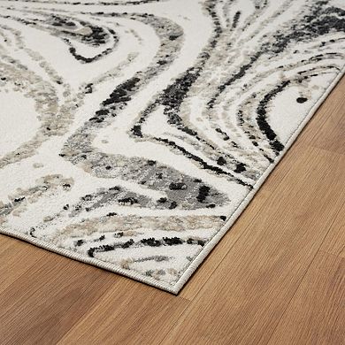Luxe Weavers Modern Marble High Low Area Rug