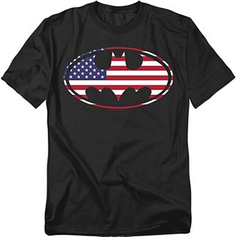 Big & Tall DC Comics Batman American Flag Graphic Tee