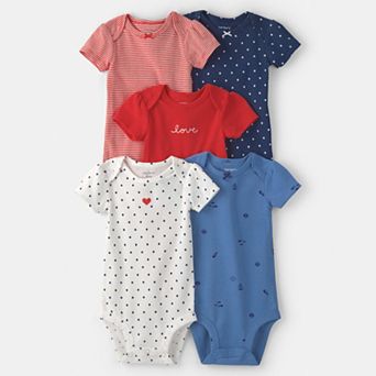 Baby Carter's 5-Pack Short Sleeve Bodysuits