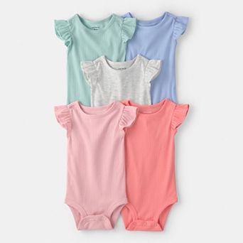 Baby Carter's 5-Pack Ruffle-Sleeve Bodysuits