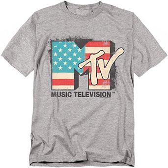 Big & Tall MTV American Flag Logo Graphic Tee