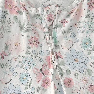 Baby Carter's Butterfly Garden 2-Way Zip PurelySoft Sleep & Play Pajama