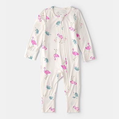Baby Girl Carter's Flamingo PurelySoft 2-Way Zip Snug Fit Sleep & Play
