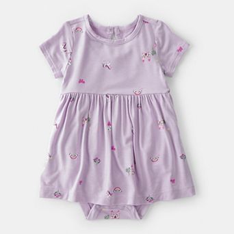 Baby Carter's Fairytale Short Sleeve Bodysuit Dress