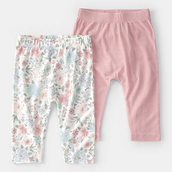 Baby Girls Carter's 2 pc Floral & Solid Pajama Pants Set