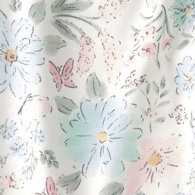 Baby Girls Carter's 2-Piece Floral & Solid Pajama Pants Set