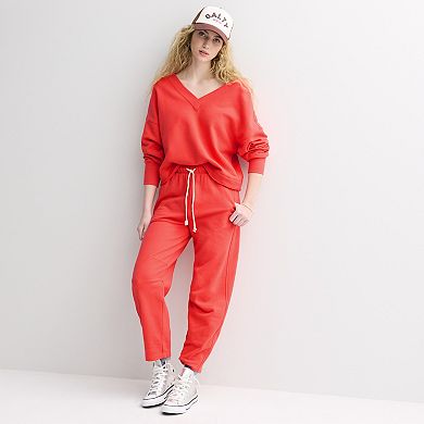 Juniors' SO® Terry Barrel Leg Pants