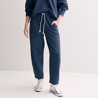 Juniors' SO® Terry Barrel Leg Pants
