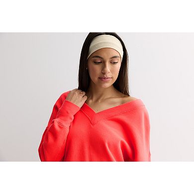 Juniors' SO® Terry Double V Neck Sweatshirt