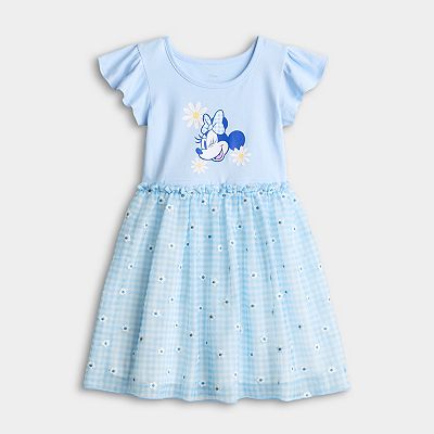 Toddler & Girls 6-12 Jumping Beans Disney's Minnie Mouse Adaptive Abdominal Access Tutu Dress, Toddler Girl's, Size: 10, Blue Minnie Daisies