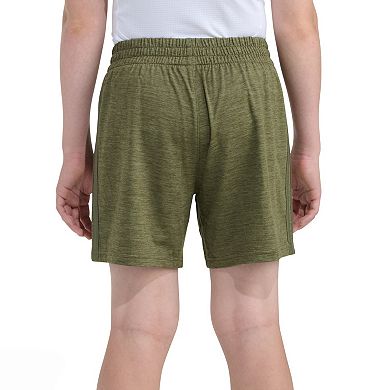 Boys 8-20 adidas Elastic Waistband 3-Stripe Mélange Shorts