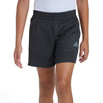 Boys 8-20 adidas Elastic Waistband 3-Stripe Mélange Shorts