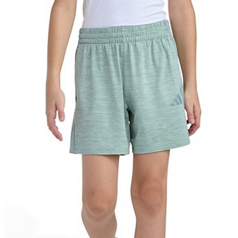 Boys 8-20 adidas Elastic Waistband 3-Stripe Mélange Shorts