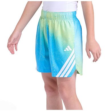 Boys 8-20 adidas Elastic Waistband Printed Woven 3-Stripes Shorts