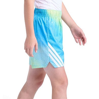 Boys 8-20 adidas Elastic Waistband Printed Woven 3-Stripes Shorts