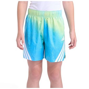 Boys 8-20 adidas Elastic Waistband Printed Woven 3-Stripes Shorts