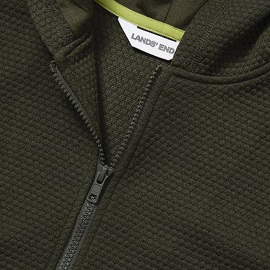 Boys Lands' End Texture Knit Zip Up Hoodie, Sizes 2-20