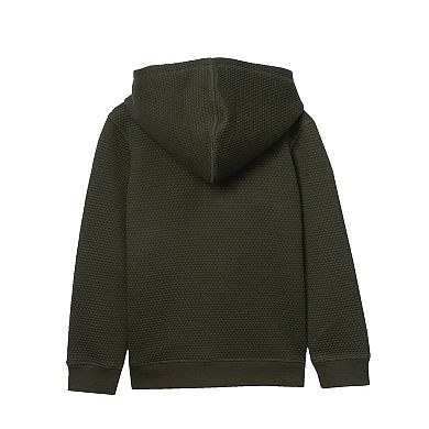 Boys Lands' End Texture Knit Zip Up Hoodie, Sizes 2-20