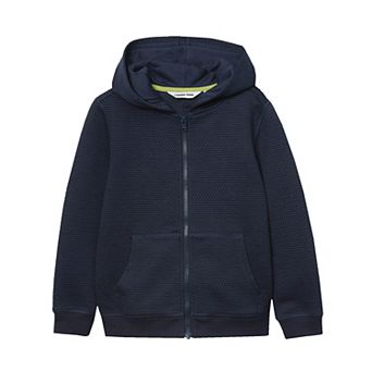 Boys 2-20 Lands' End Texture Knit Zip Up Hoodie