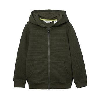 Boys 2-20 Lands' End Texture Knit Zip Up Hoodie