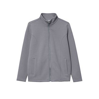 Boys 2-20 Lands' End Long Sleeve Knit Full Zip Mock Neck Sweatshirt in Regular & Husky