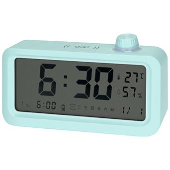Triple Digital Alarm Clock with Big Numbers Display, Temperature, 5.3x3.1x1.4 inch