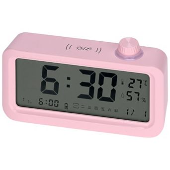 Triple Digital Alarm Clock with Big Numbers Display, Temperature, 5.3x3.1x1.4 inch