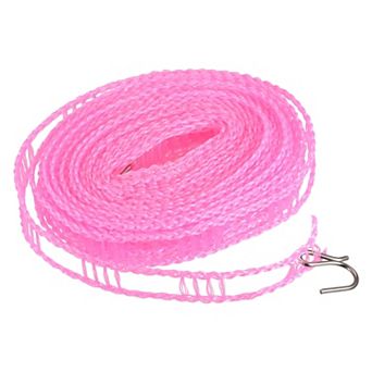 Portable Clothesline, 16.4ft Nylon Windproof Non-Slip Washing Line Rope