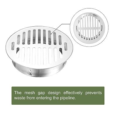 Floor Drain Cover, Anti Blocking Drain Cover for Outdoor Bathroom Kitchen, 153 Flat Mouth