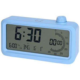 Small Digital Alarm Clock with Big Numbers Display, Dimmable, Temperature, 12/24H, 5.9x3.1x1.6 inch