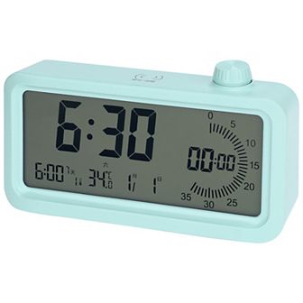 Small Digital Alarm Clock with Big Numbers Display, Dimmable, Temperature, 12/24H, 5.9x3.1x1.6 inch