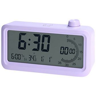 Small Digital Alarm Clock with Big Numbers Display, Dimmable, Temperature, 12/24H, 5.9x3.1x1.6 inch