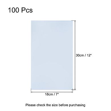 100 Pcs 12x7 Inch Shrink Wrap Bags, Blue Clear Heat Shrink Wrap for Gift Basket