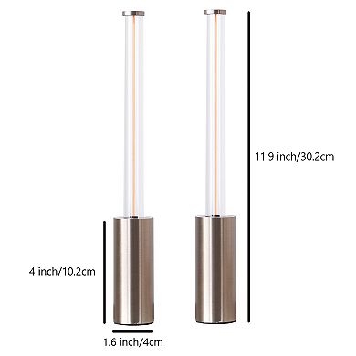 Set of 2 Portable Cordless Table Lamp Minimalist Hand Lamp