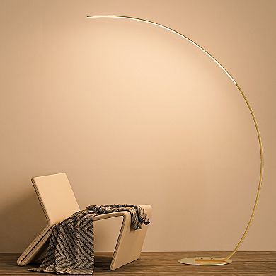 3 Color-changing Golden Arc Floor Lamp