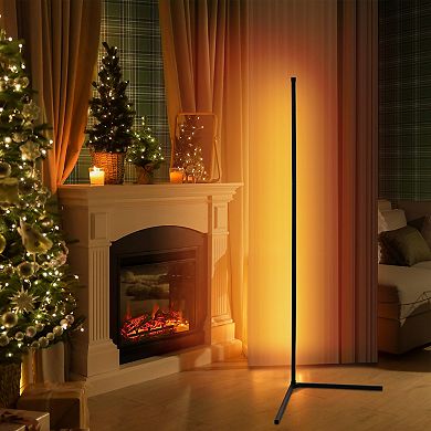 56” RGB Color-changing Corner Floor Lamp
