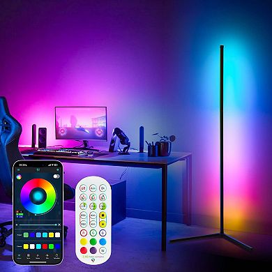 56” RGB Color-changing Corner Floor Lamp