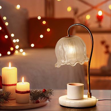 Marble Table Lamp Lily of the Valley Candle Warmer Lamp
