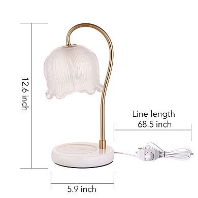 Marble Table Lamp Lily of the Valley Candle Warmer Lamp