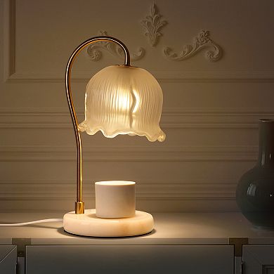 Marble Table Lamp Lily of the Valley Candle Warmer Lamp
