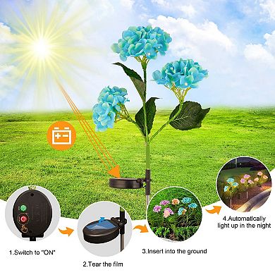 6-pack Solar Powered Hydrangea Pathway Light