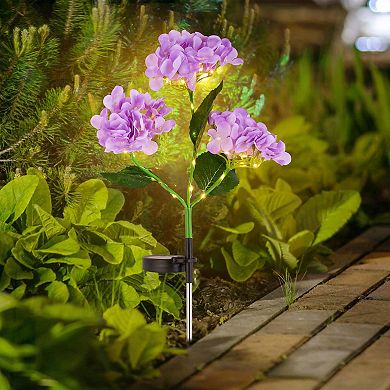 6-pack Solar Powered Hydrangea Pathway Light