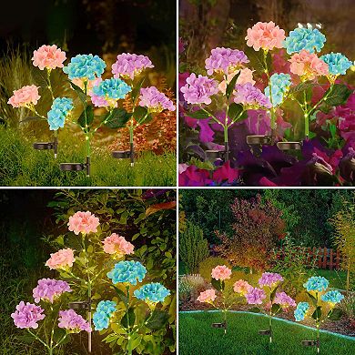 6-pack Solar Powered Hydrangea Pathway Light